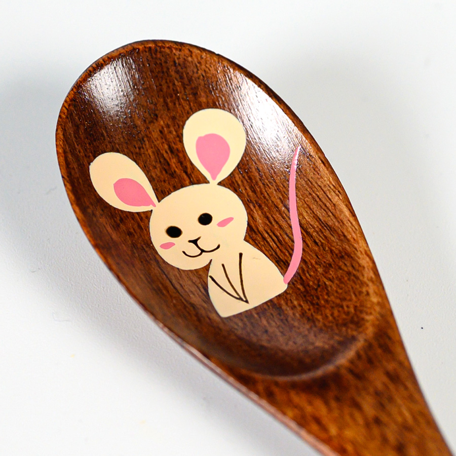 干支スプーン 【メール便可】 木製 漆塗り カトラリー 漆器の井助