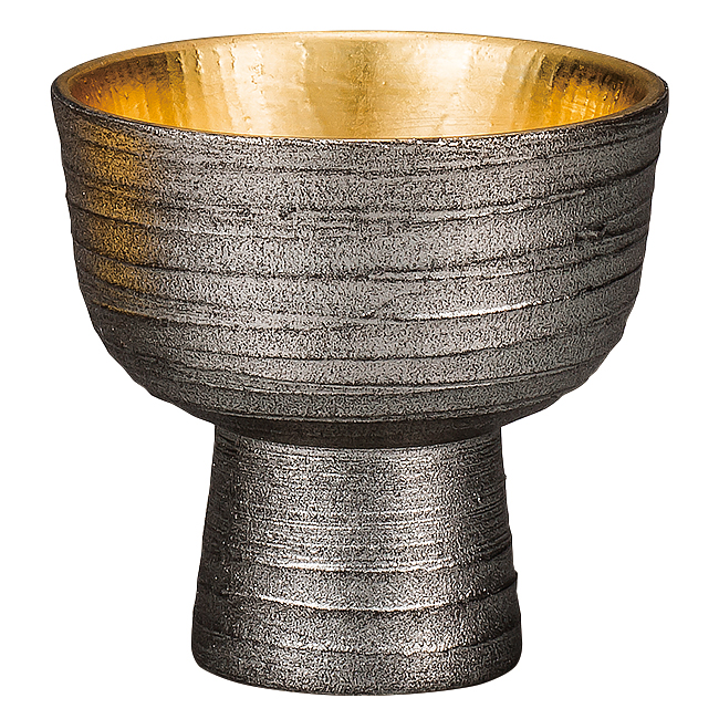 珍味杯 銀嵯美 内金箔 木製 漆塗り FC6-2 漆器の井助