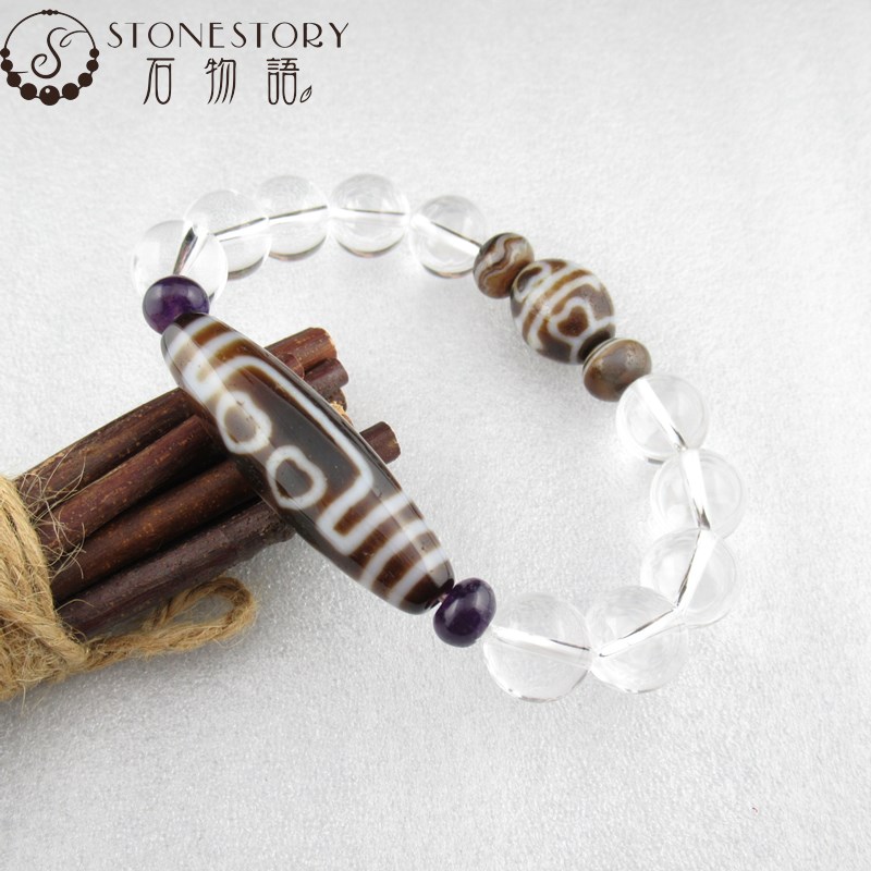 本物保証老天珠チベットジービーズ水紋「流水紋天珠 」Dzi 本物保証