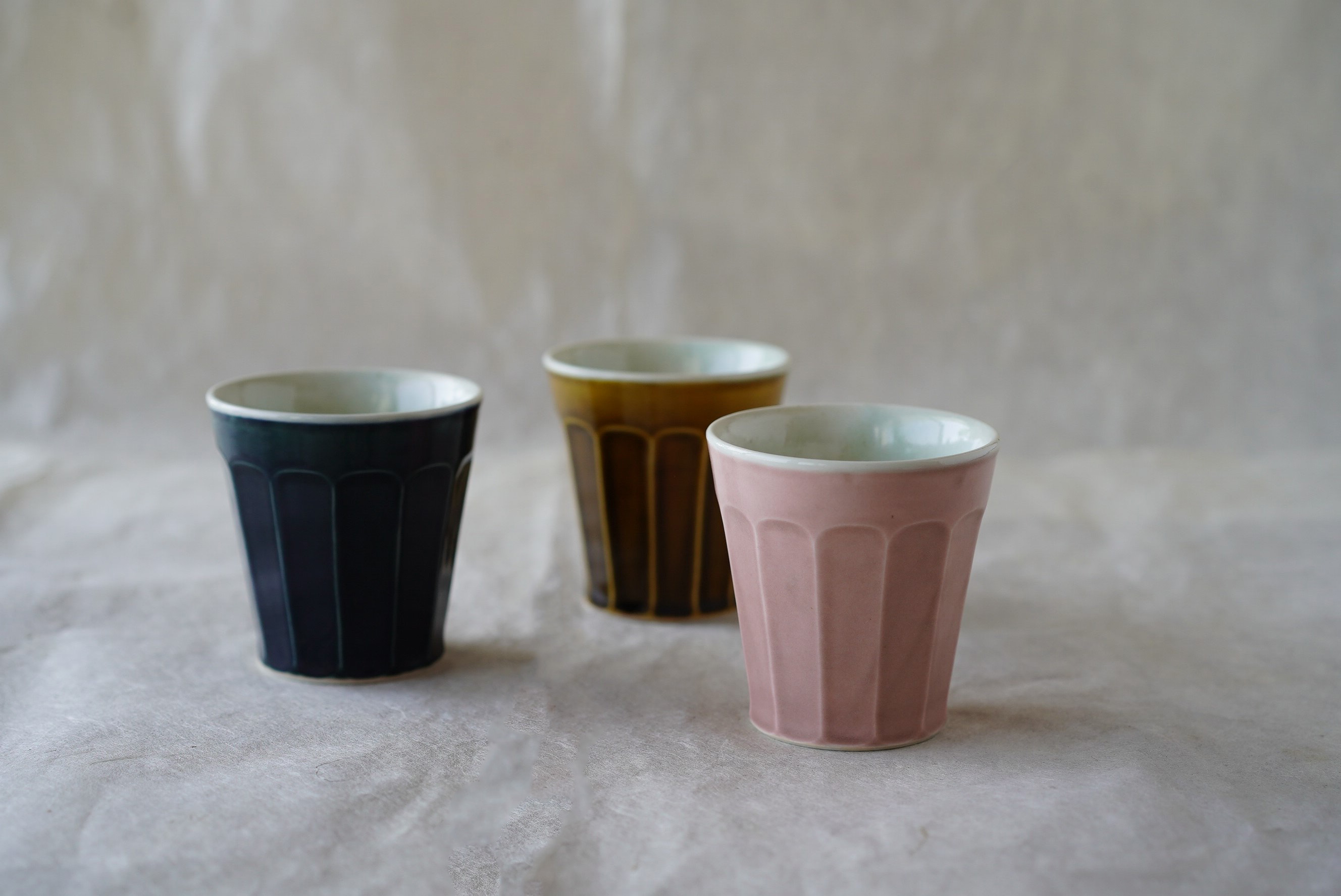 阿部春弥 掛分面取カップ