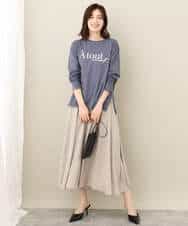 起毛サテンガウチョパンツ/洗える(ガウチョ・ワイドパンツ) | MK