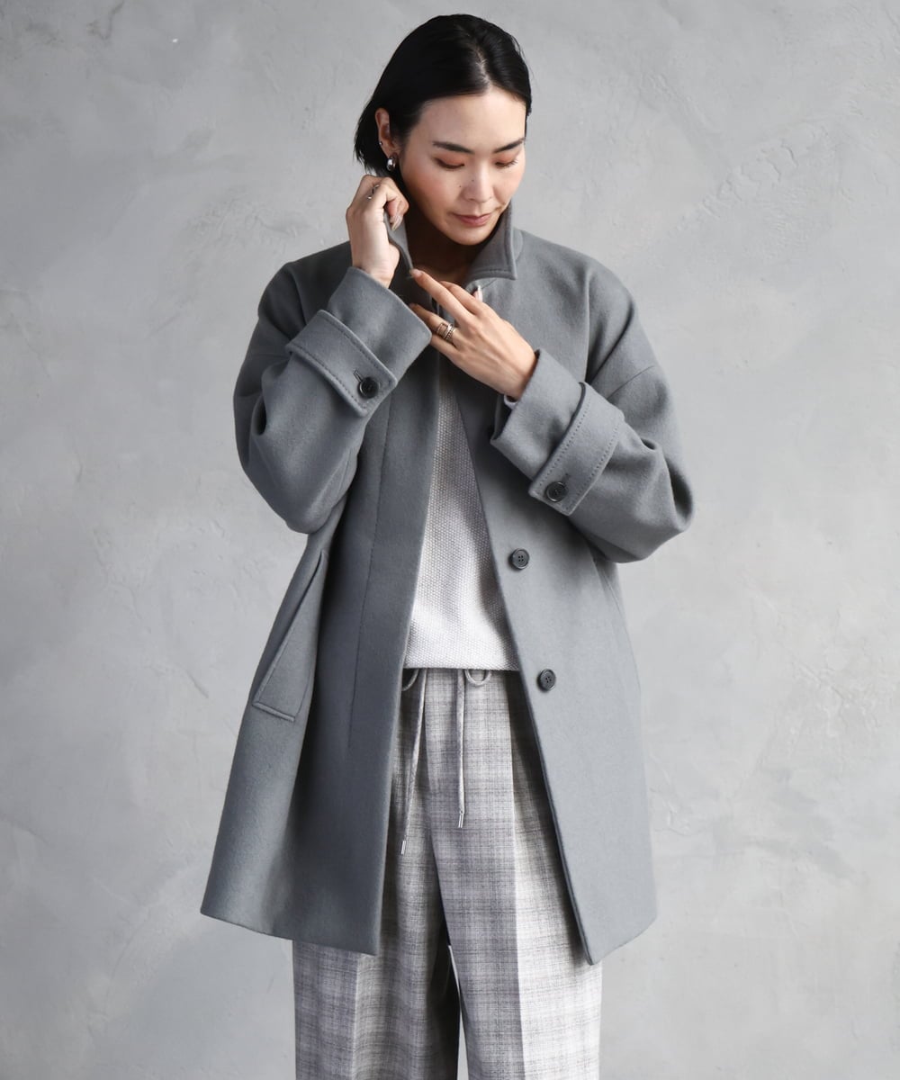 Super100ウールステンカラーコート(ステンカラーコート) | MICHEL