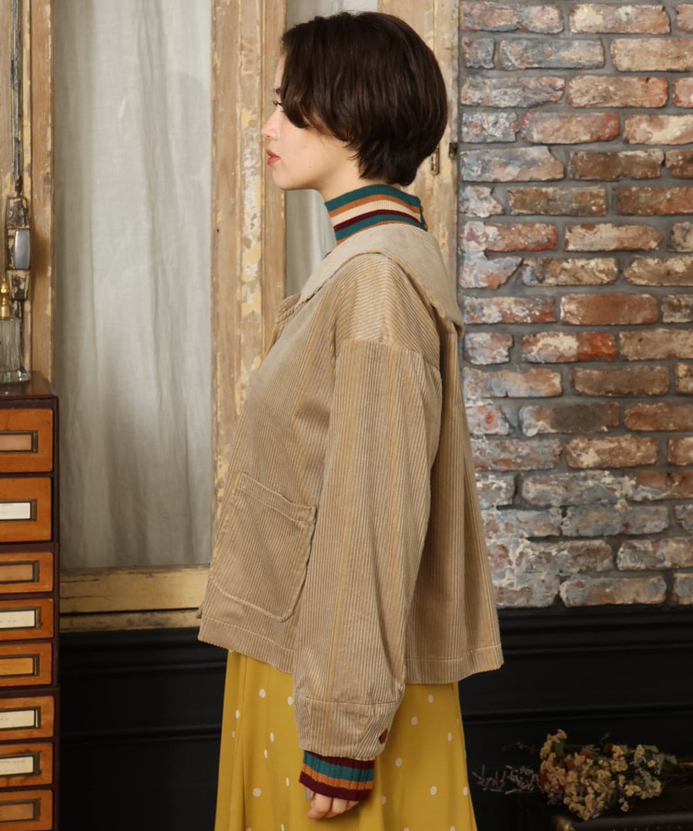 Arriate セーラーカラーコーデュロイブラウス(ブラウス・シャツ