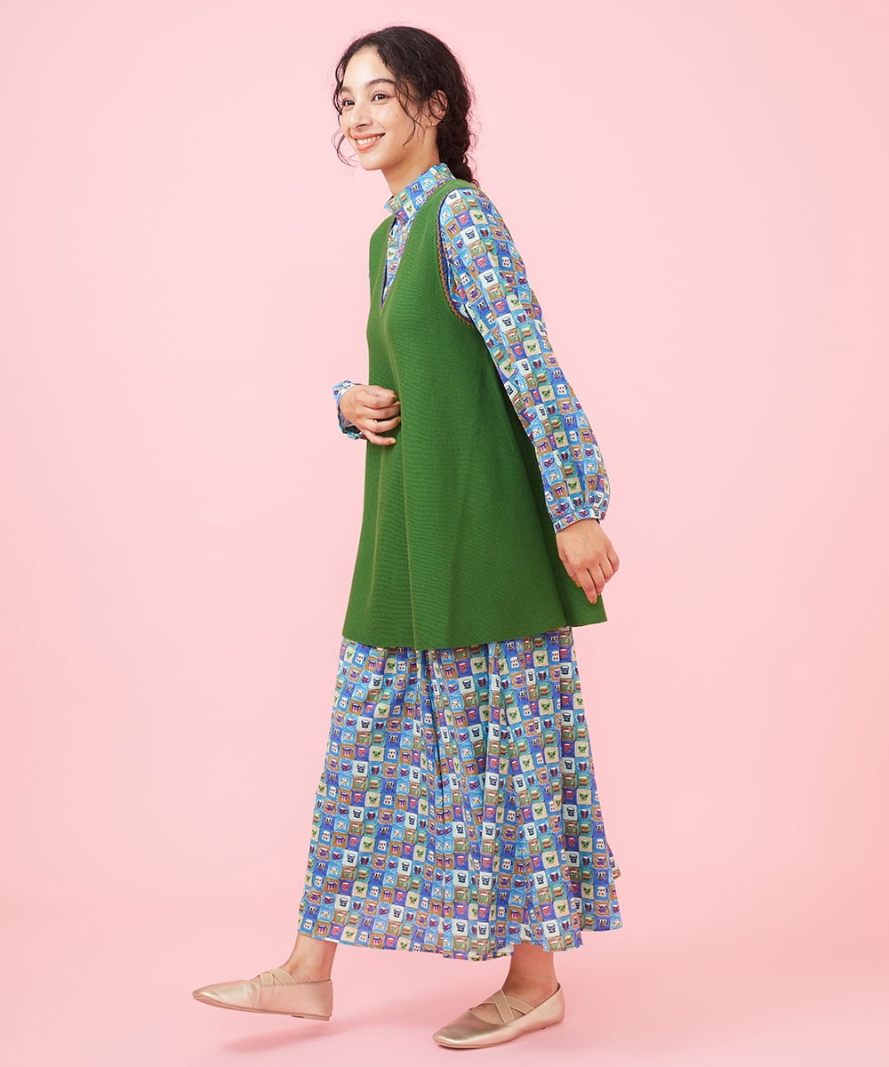 Chocolate con churros プリントフレアスカート(ロング・マキシ丈