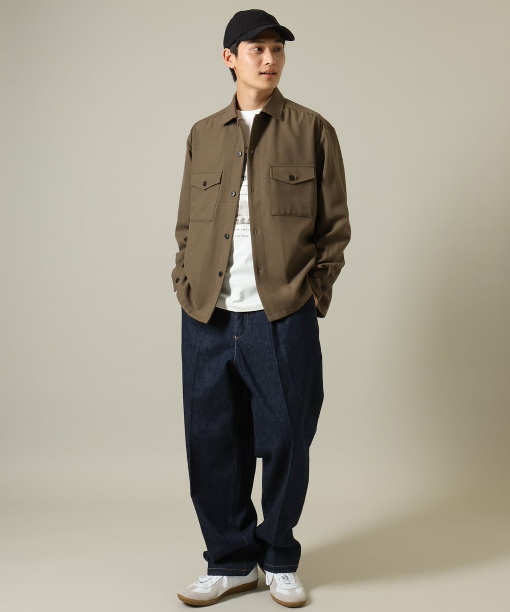 イージーケア】ダブルポケットシャツ (セットアップ可)リライト