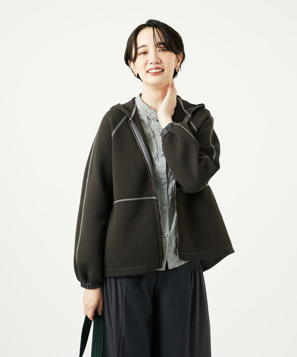 洗える]アスターダンボールニットパーカー(その他のジャケット・スーツ