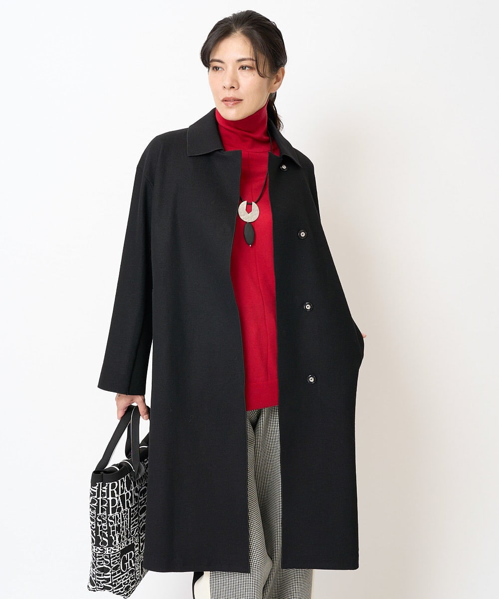 アンサンブル対応]ハイゲージウールタートルネックAラインニット