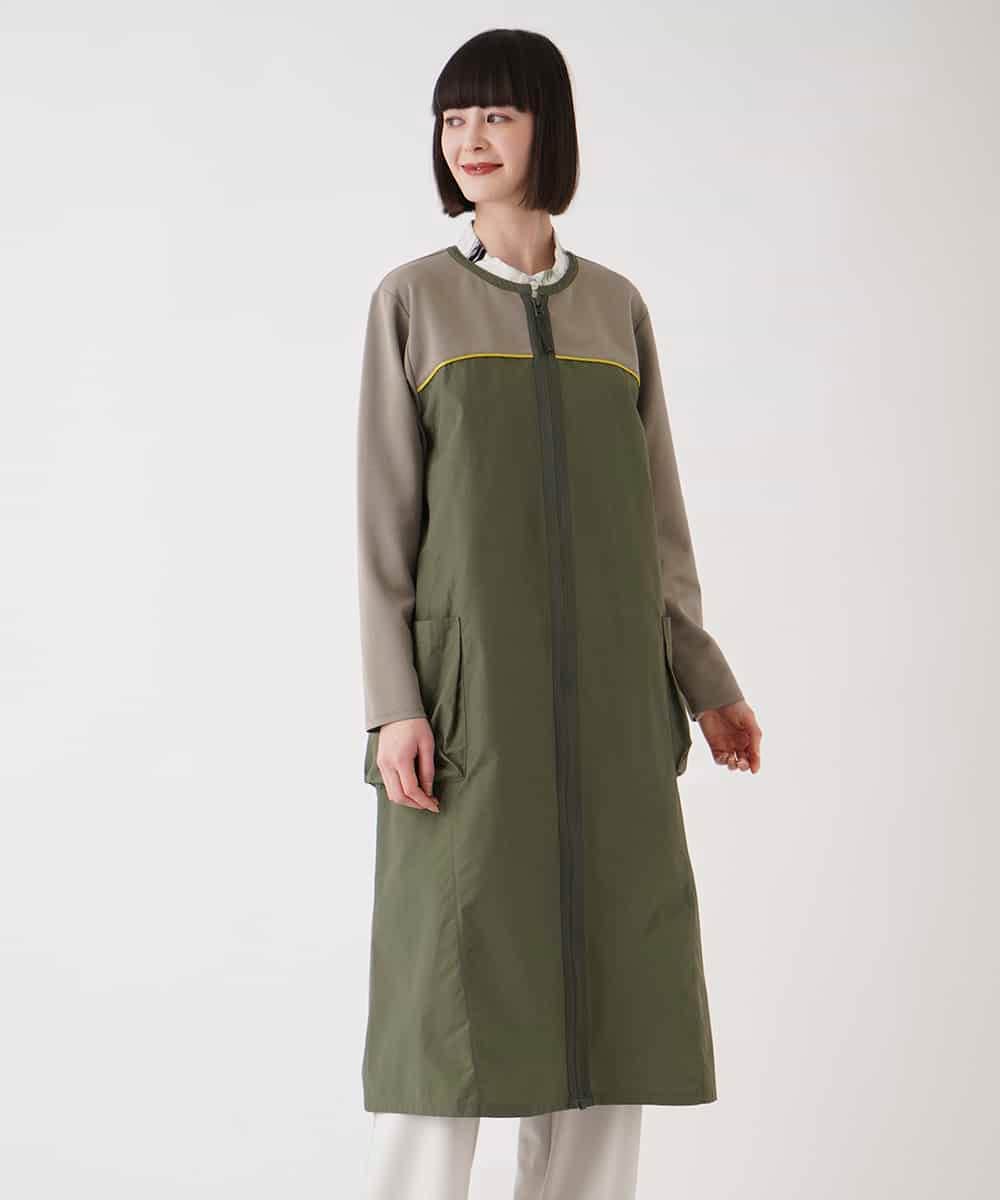 ジョイント配色ジップアップワンピース /洗える(ワンピース) | HIROKO