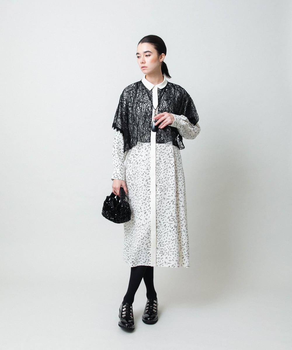 ケープライクシャツワンピース/日本製(ワンピース) | HIROKO KOSHINO