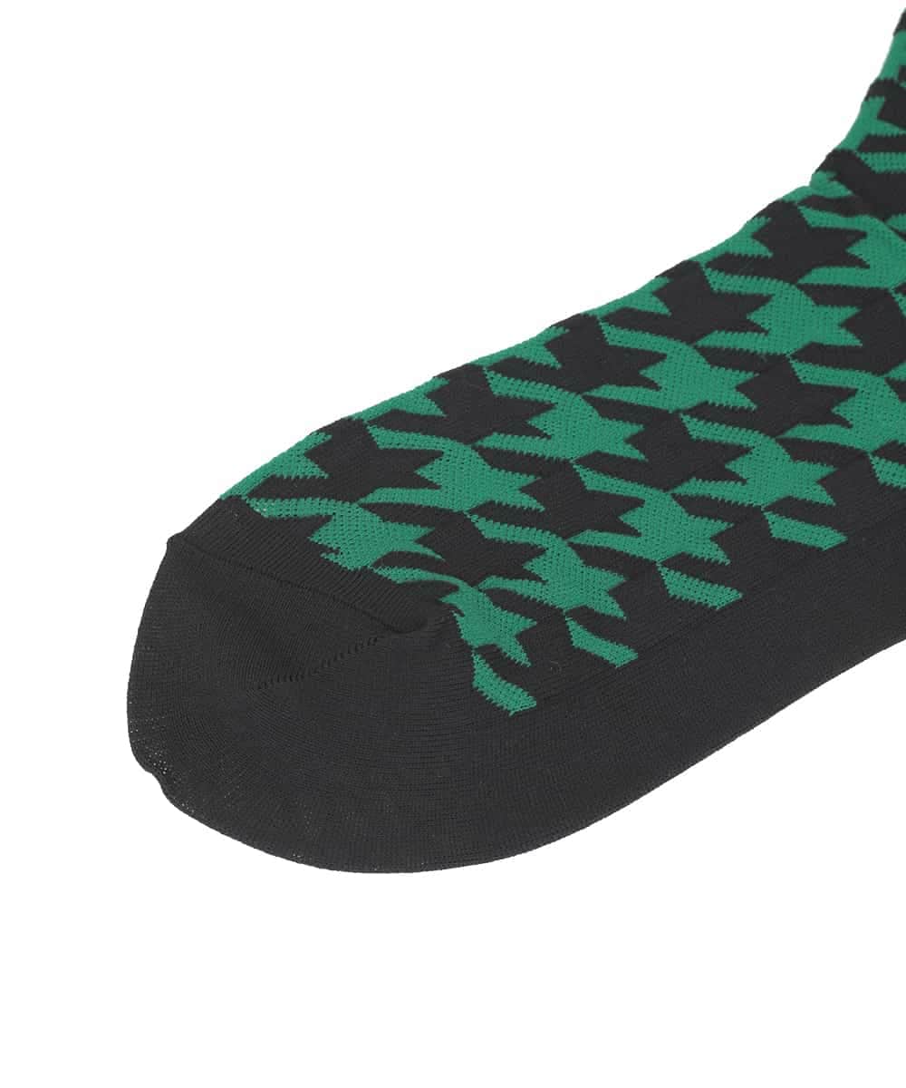 千鳥柄ジャカードソックス/日本製/洗濯機で洗える(レッグウェア