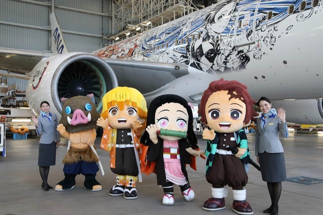 これに乗ったら旅行も『全集中』」 ANA「鬼滅ジェット」3号機、入口に