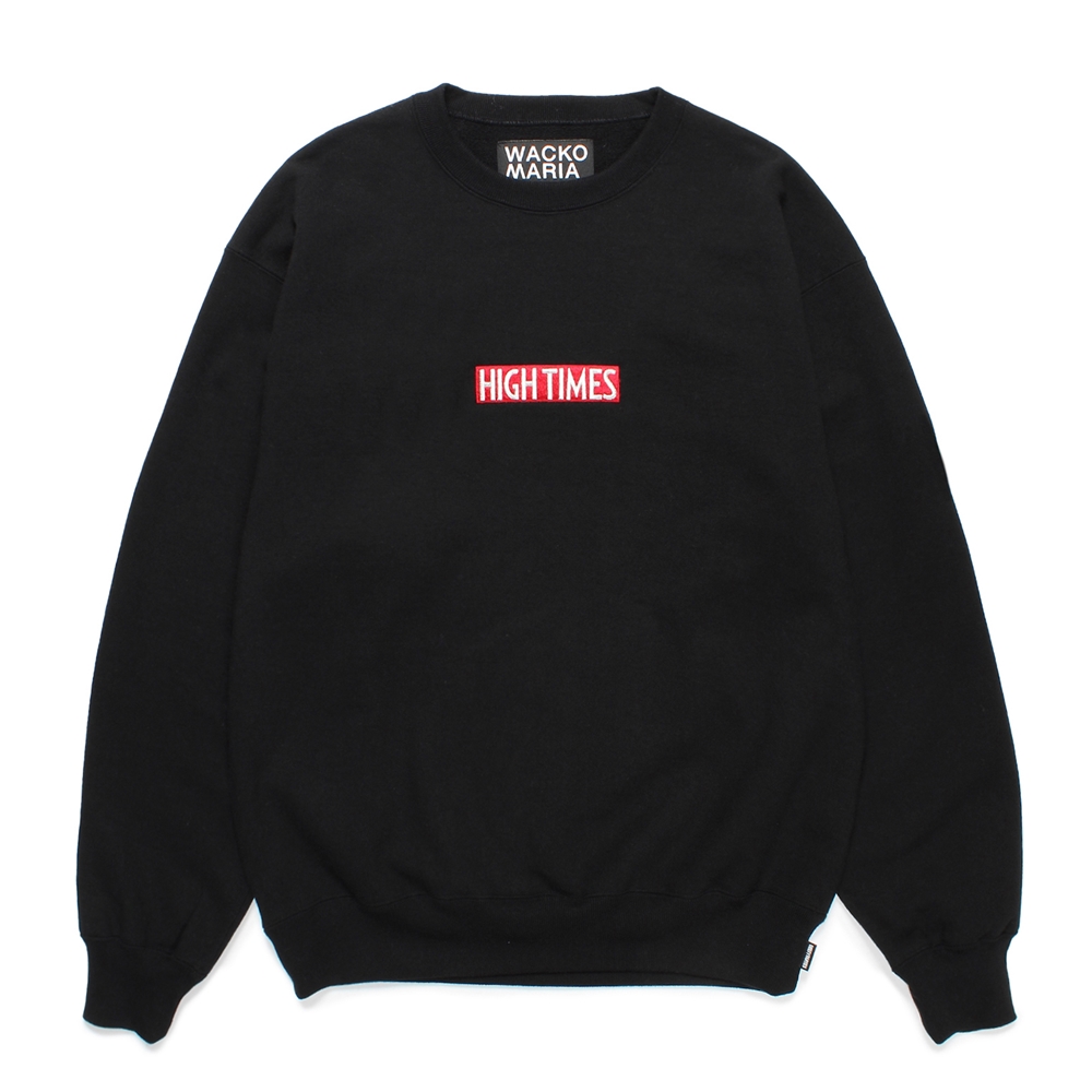 WACKO MARIA/HIGH TIMES / HEAVY WEIGHT CREW NECK SWEAT SHIRT（BLACK