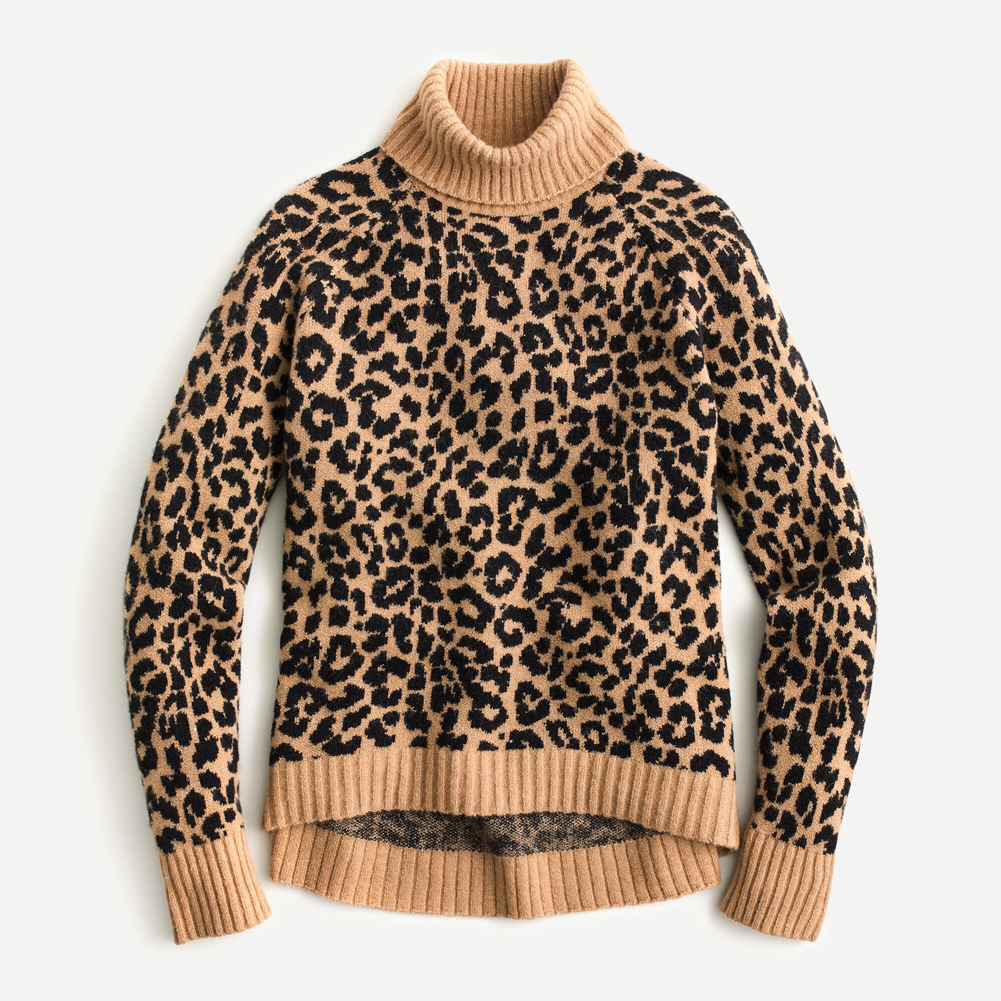 Turtleneck Sweater In Leopard Supersoft Yarn For Women | J.Crew