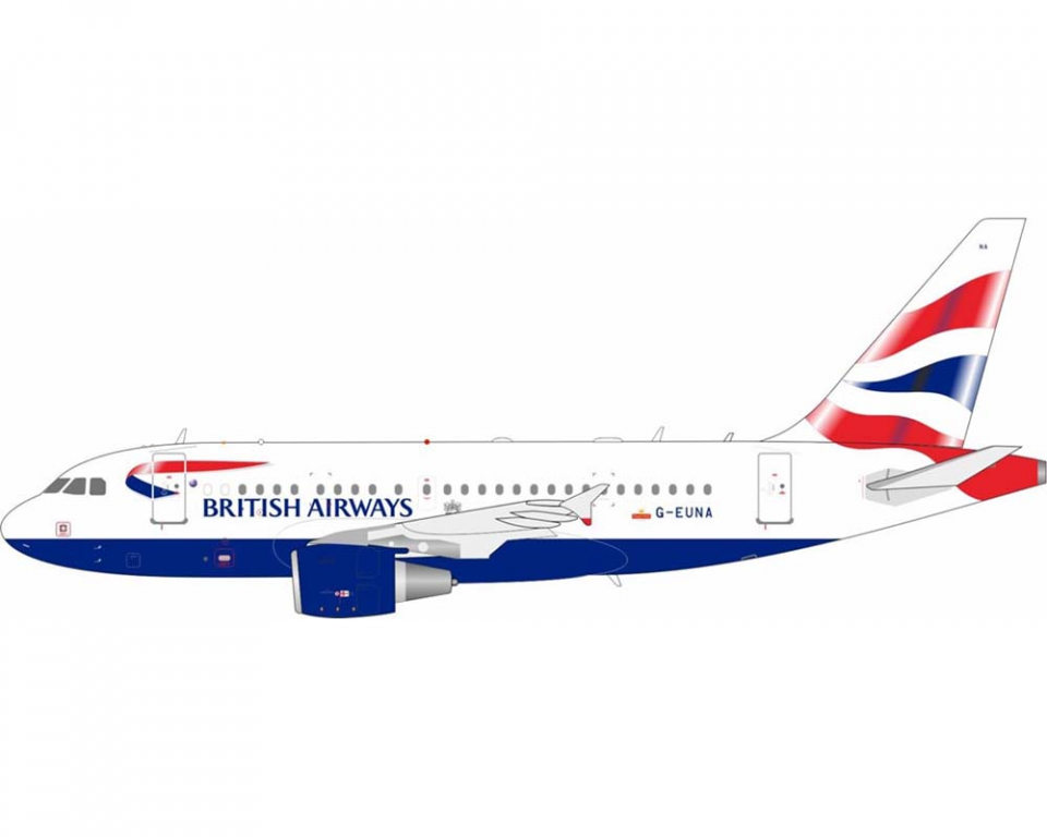 www.JetCollector.com: British Airways A318 w/stand G-EUNA 1:200