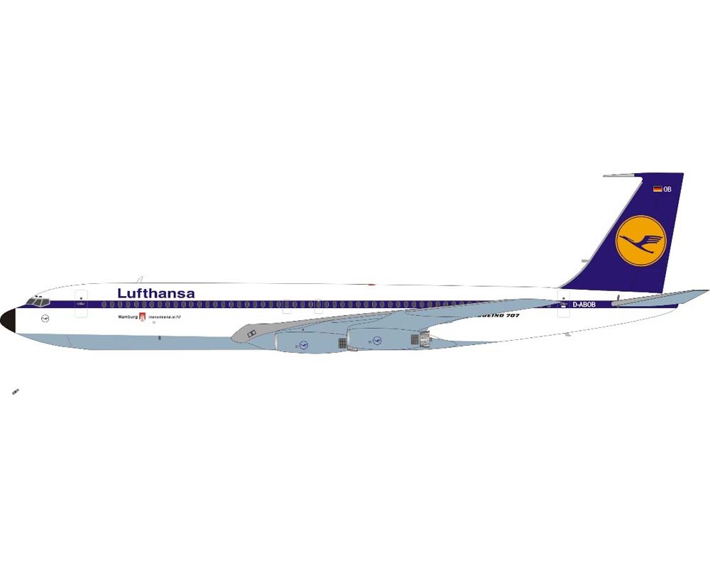 www.JetCollector.com: Lufthansa Boeing B707 w/stand D-ABOF 1:200