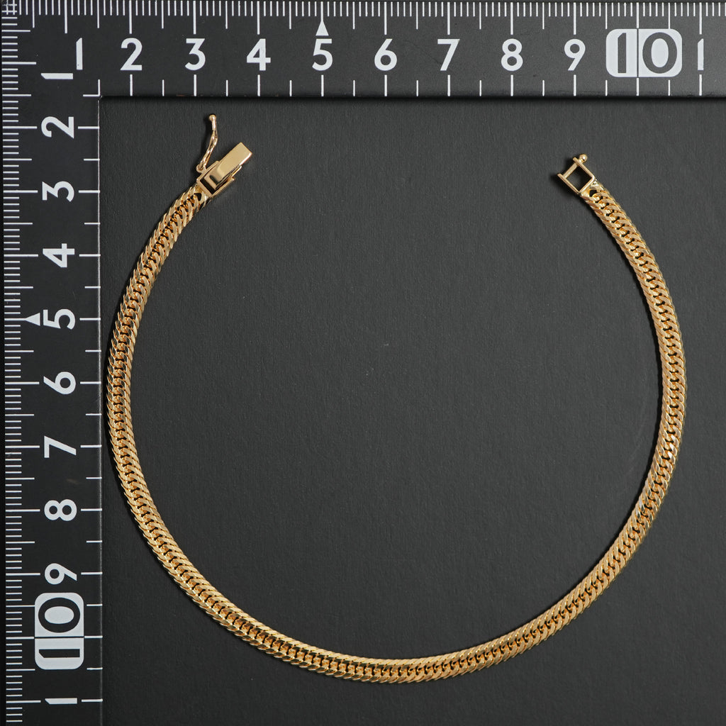 喜平 アンクレット K18 トリプル 12面 9.5g 22cm 造幣局検定マーク