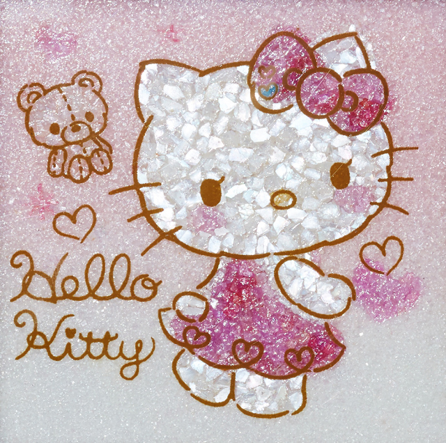 ジュエリー絵画『きゅんきゅんピンク』ハローキティ
