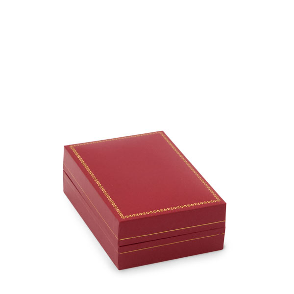 Cartier Style Large Pendant Box Red Leatherette