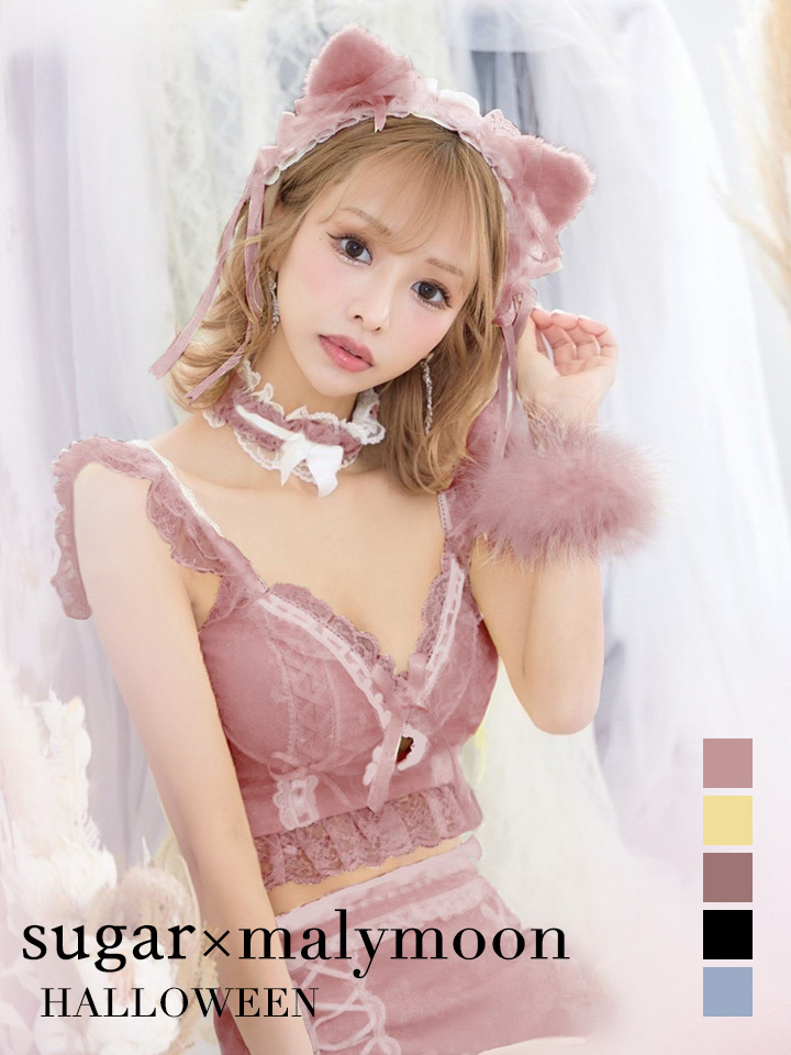 マリームーンコラボ】 セクシーレースキャット【ハロウィンコスプレ6点