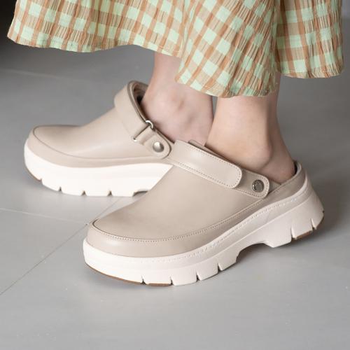 2WAYベルト付きクロッグサボミュールシューズ(S アイボリー