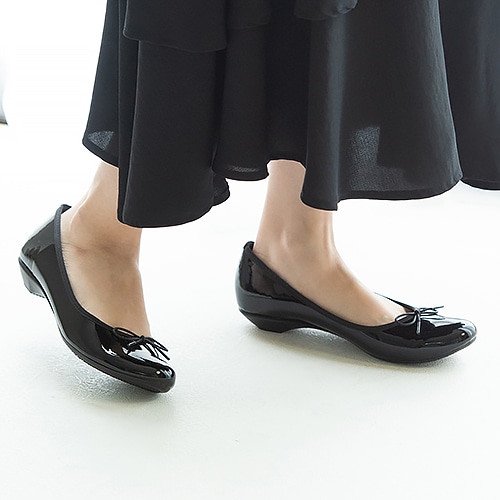 晴雨兼用】【急な雨にも安心】レインモールドソールバレエシューズ