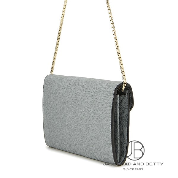 イジィデ チェーン ウォレット パウダーブルー グレー