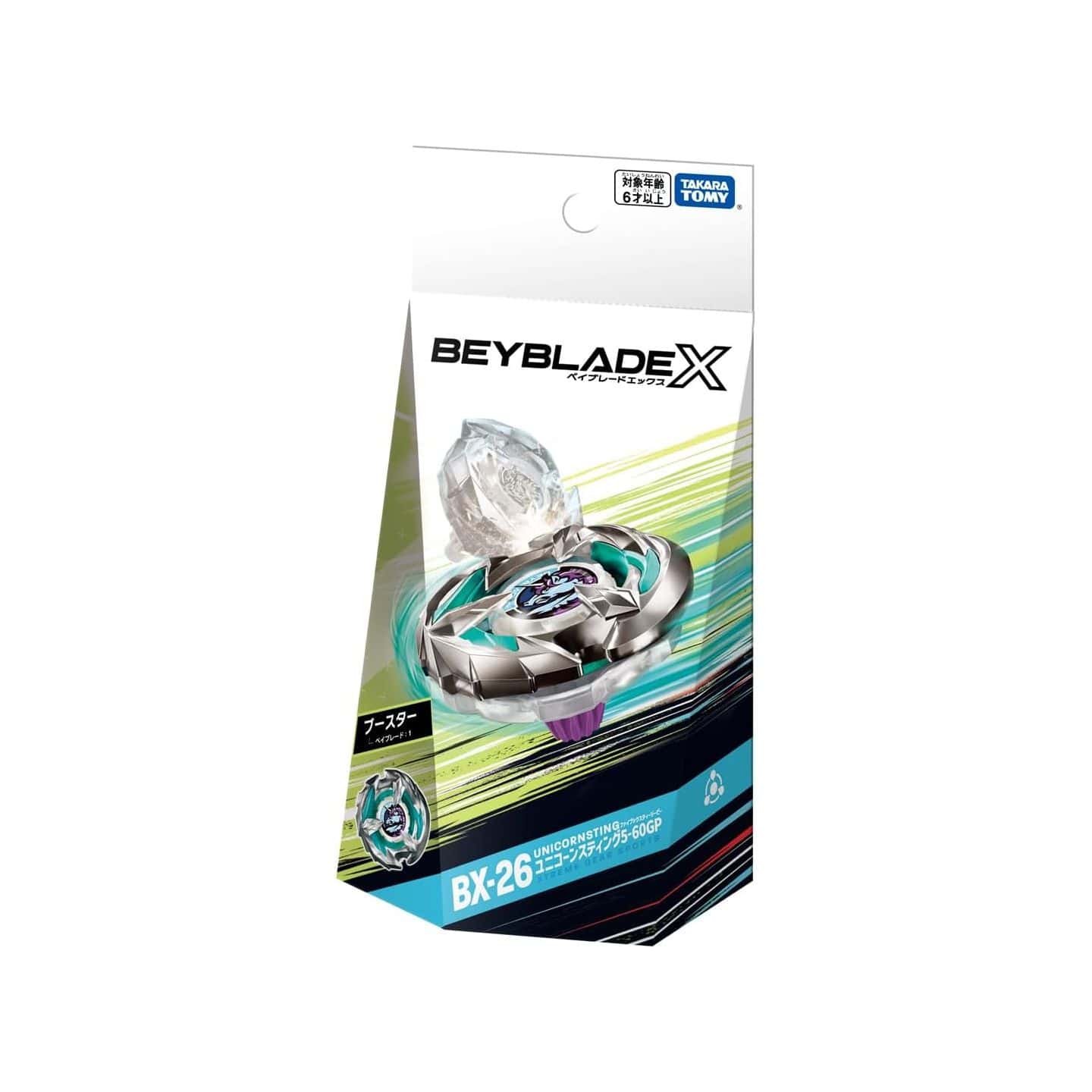 TAKARA TOMY BEYBLADE X Beyblade X BX-26 Booster Unicorn Sting 5-60GP