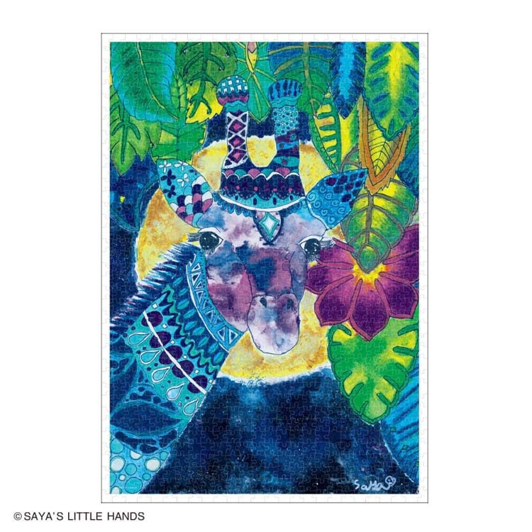 TEN-TS1000-623 イラスト MISS BLUEBERRY（月夜に照らされたキリン