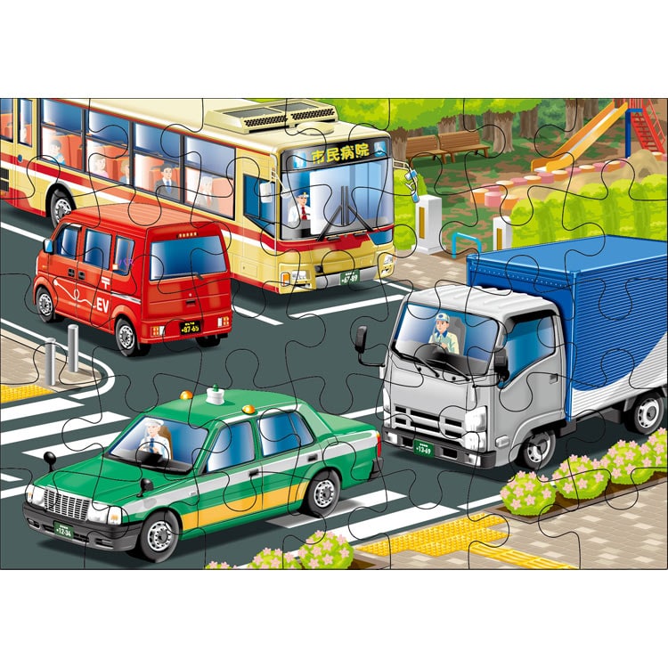 KMN-JP-37 STEP3 はたらく車のなかまたち 24/35/48ピース くもん出版