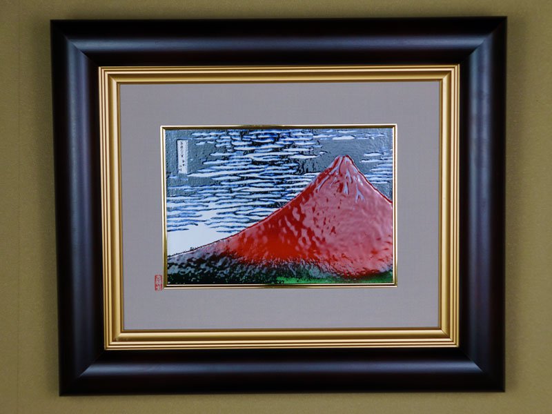 京七宝】陶額 吉祥赤富士- JTOPIA