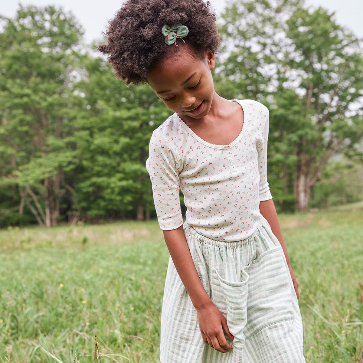 Field Tee in Fleur Print Sorbet by Soor Ploom – Junior Edition
