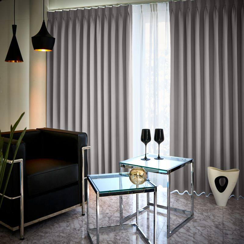 ツル カーテン JD-67221R シルバー ｜ジャストカーテン