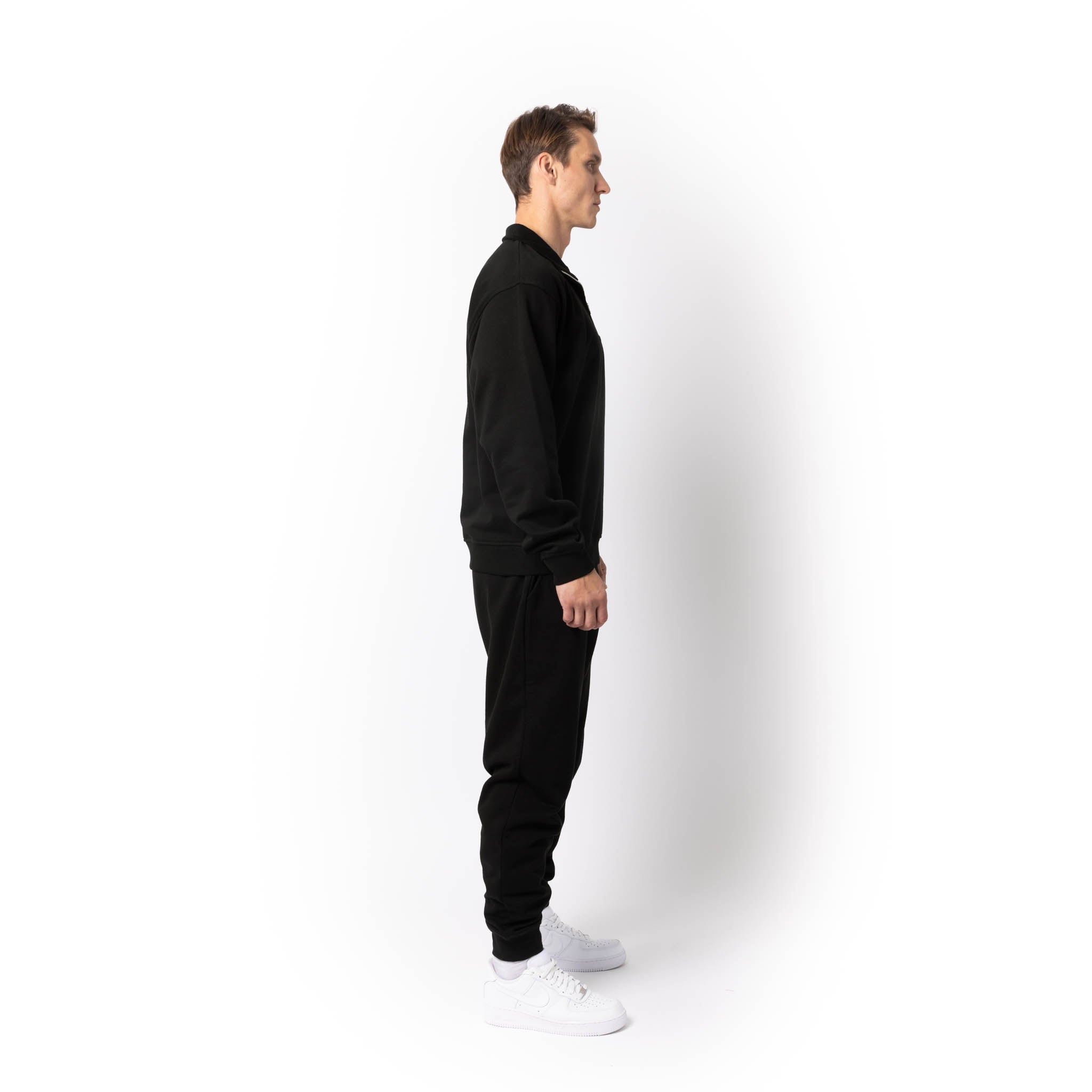 HERO-4020 Unisex Quarter Zip Sweatshirt - Black – Just Like Hero