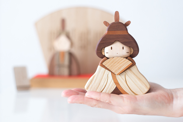 木製雛人形 おしゃれなコンパクトデザイン ササキ工芸｜木のおもちゃ