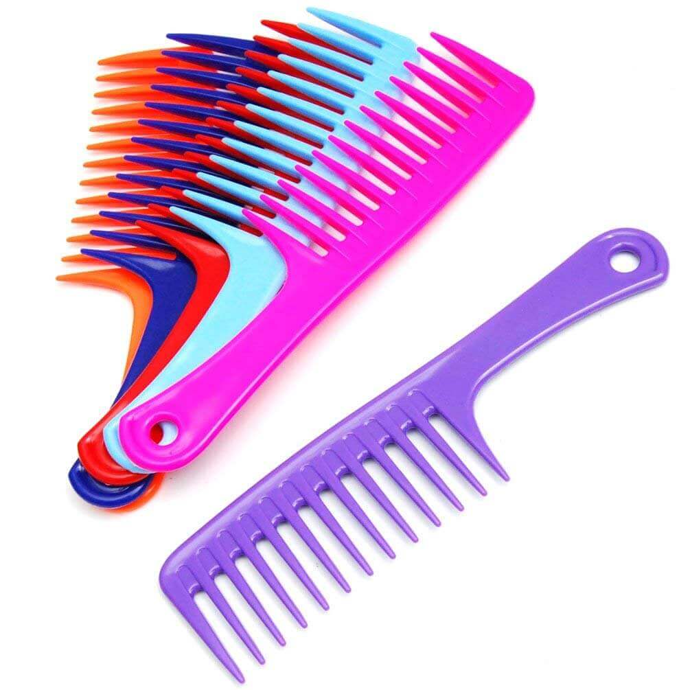 Jumbo Wide Tooth Comb | Colorful Detangler Hair Comb