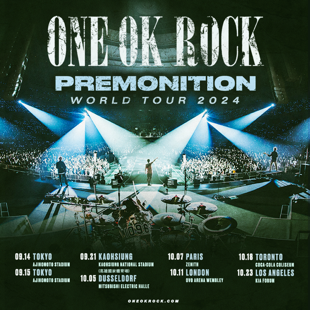 ONE OK ROCK 2024 PREMONITION WORLD TOUR - ONE OK ROCK official
