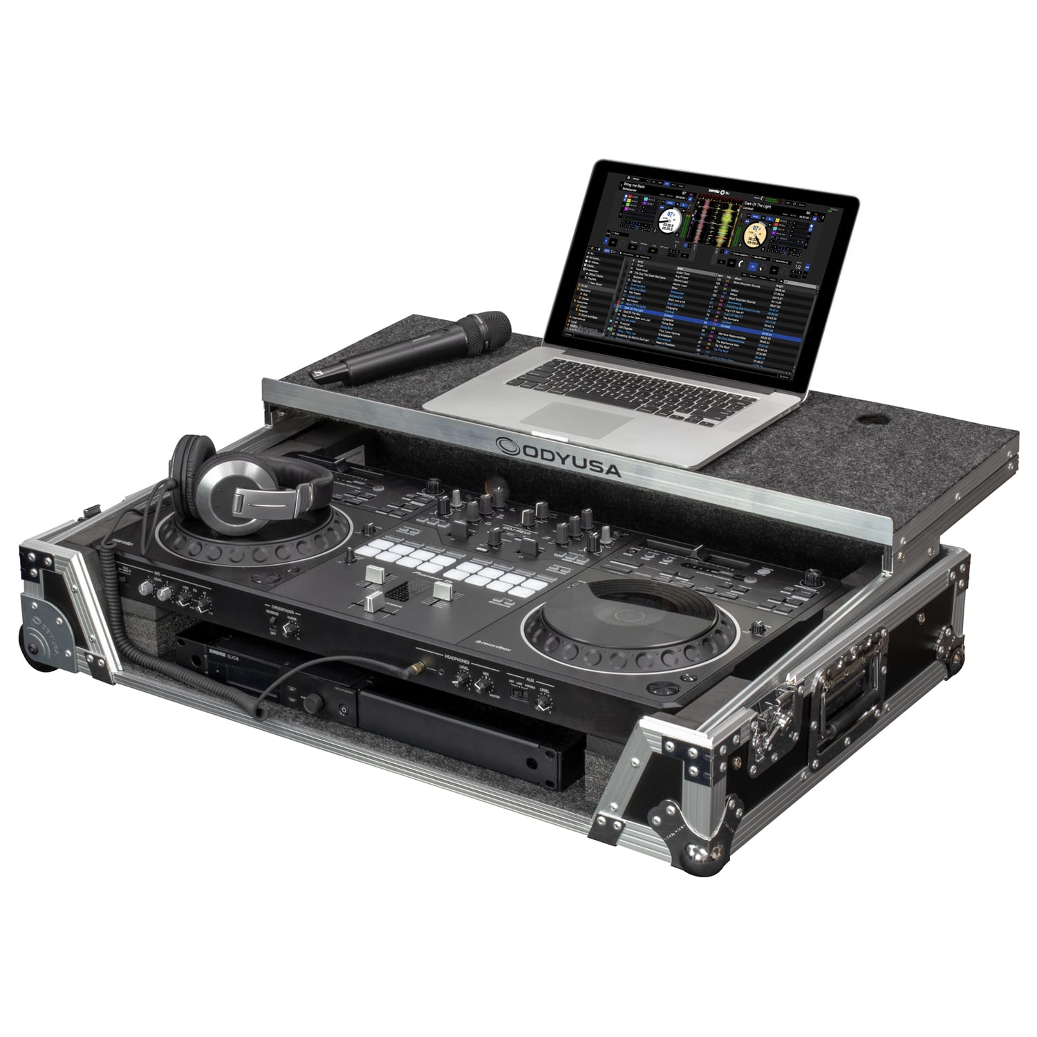 Odyssey DDJ-REV5 1U Case with Wheels and Laptop Platform - Odyssey