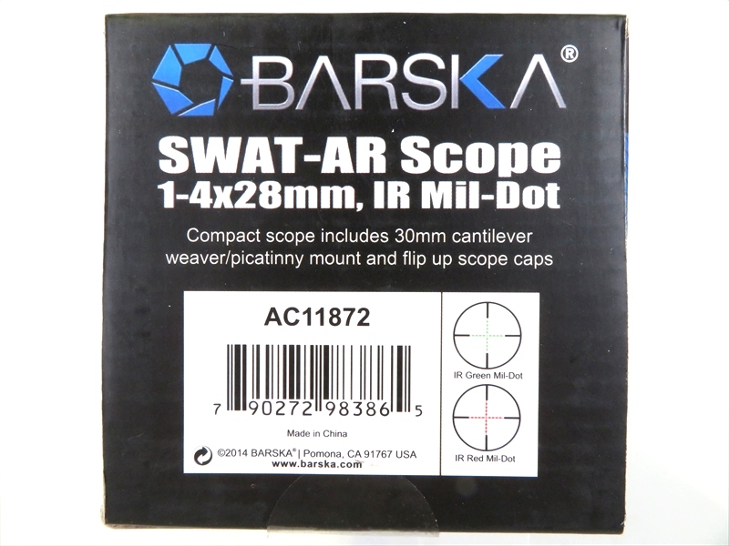 BARSKA 1-4×28mmIR SWAT-AR スコープ 正規品（実銃対応）｜トイガン