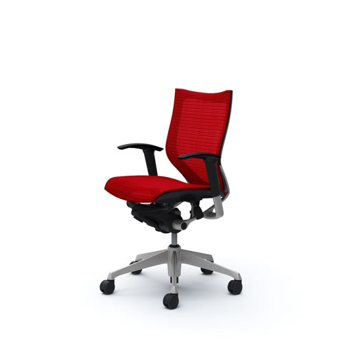 CP83CR-FDH9 オカムラ バロンチェア ローバック 座メッシュ レッド