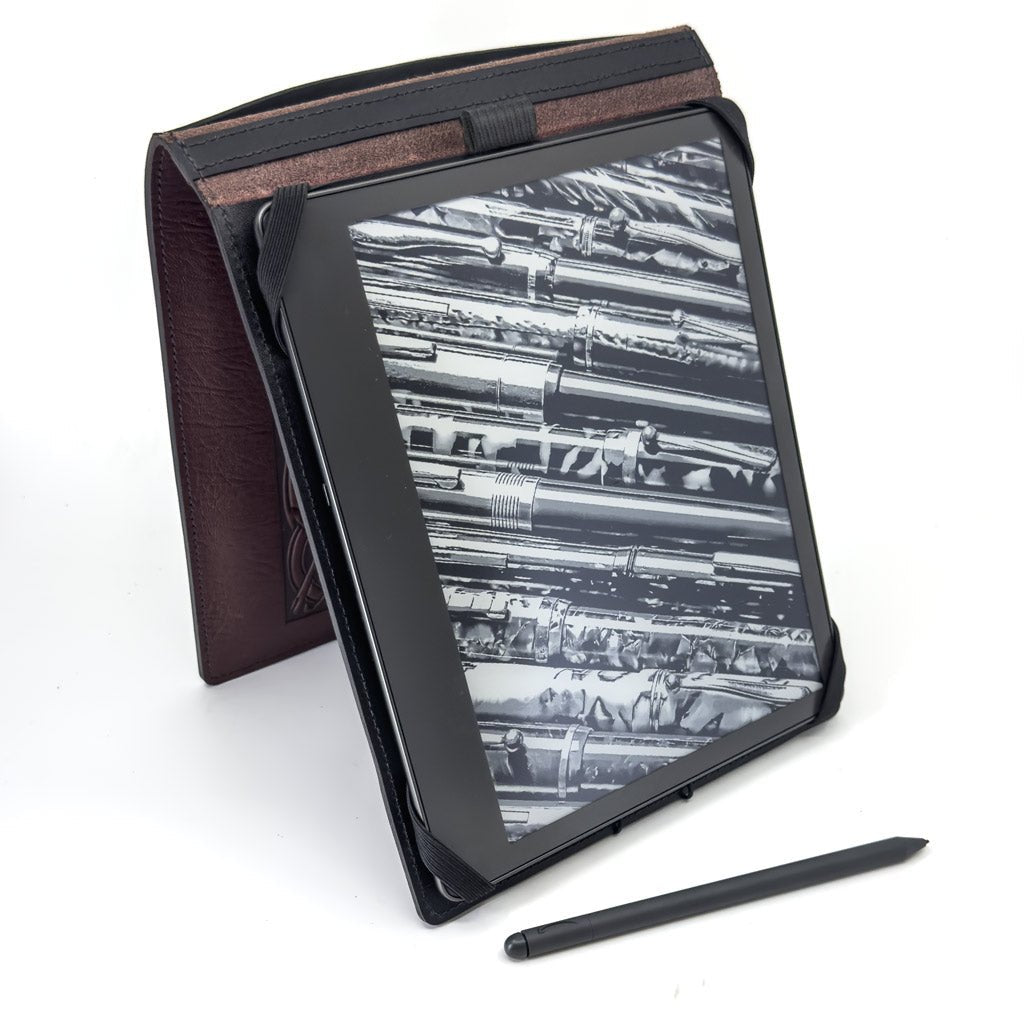 Oberon Design Leather Kindle Scribe Cover, Acanthus