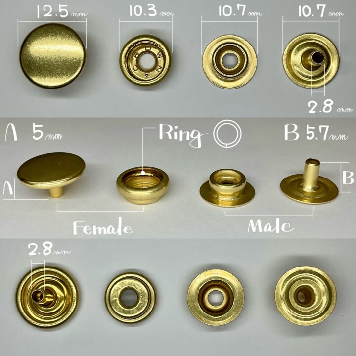 HIGH CROWN ジャンパーホック (極小/ No.7070) 真鍮無垢《革の為に開発