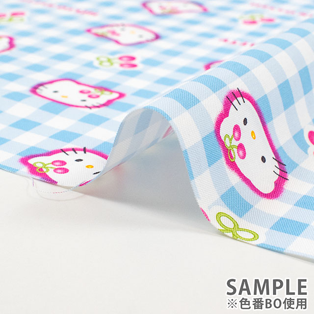 生地 ハローキティ サクランボ/オックス（832032） PO.ピンク オカダヤ