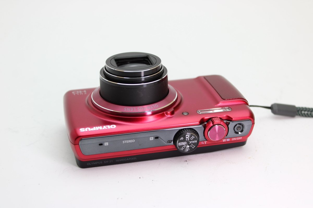Olympus SH-21 Red Digital Camera 16MP (#2534) - OldCamsByJens