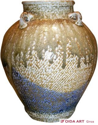島岡達三 灰被象嵌縄文壺 | 絵画など美術品の販売と買取 | 東京・銀座