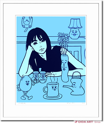 KYNE(キネ) KYNE×NONCHELEEE「Untitled」（2023/ブルー） | 絵画など