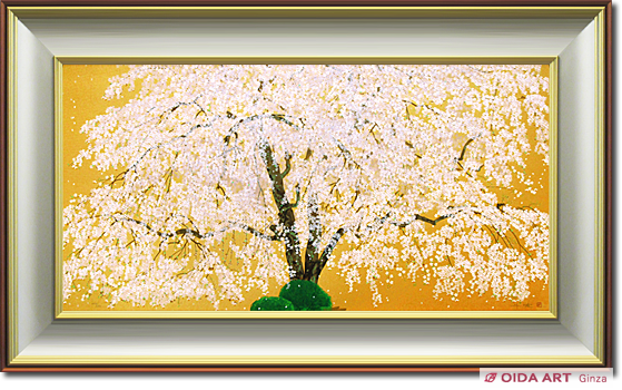 中島千波 天龍寺の清日枝垂桜 | 絵画など美術品の販売と買取 | 東京