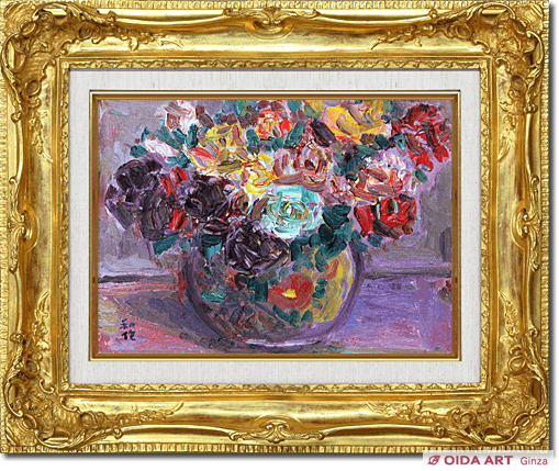 小林和作 バラ 花 | 絵画など美術品の販売と買取 | 東京・銀座 おいだ美術