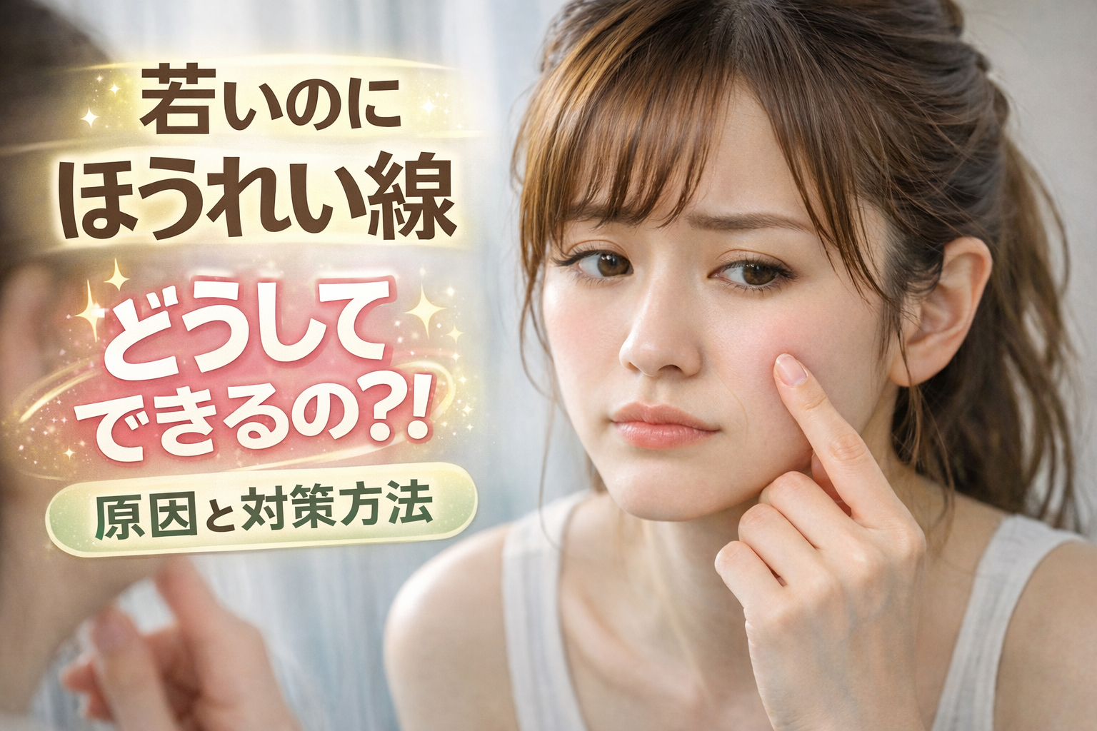 若いのにほうれい線が目立つ人の特徴と対策方法