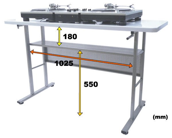 DJテーブル/DODAI [ブラック]/オプションラック付き -DJ機材アナログ