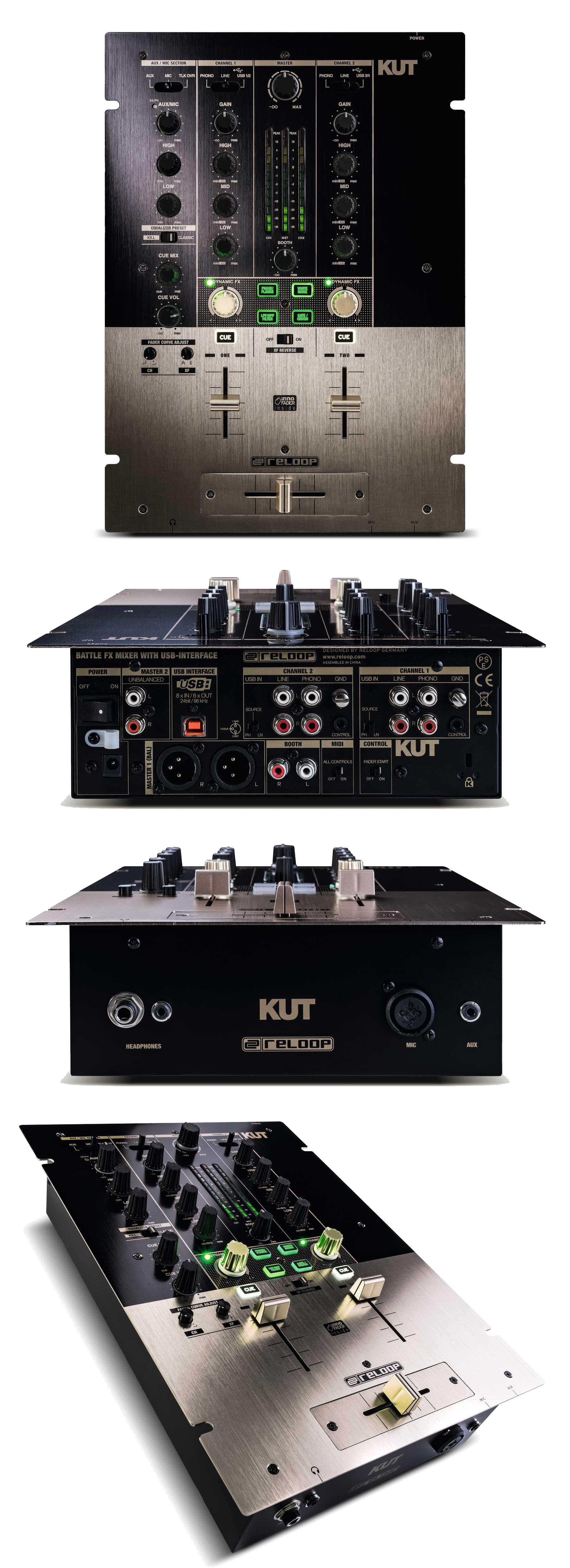 innoFader、USBインターフェイス搭載のデジタル2chバトルDJミキサー